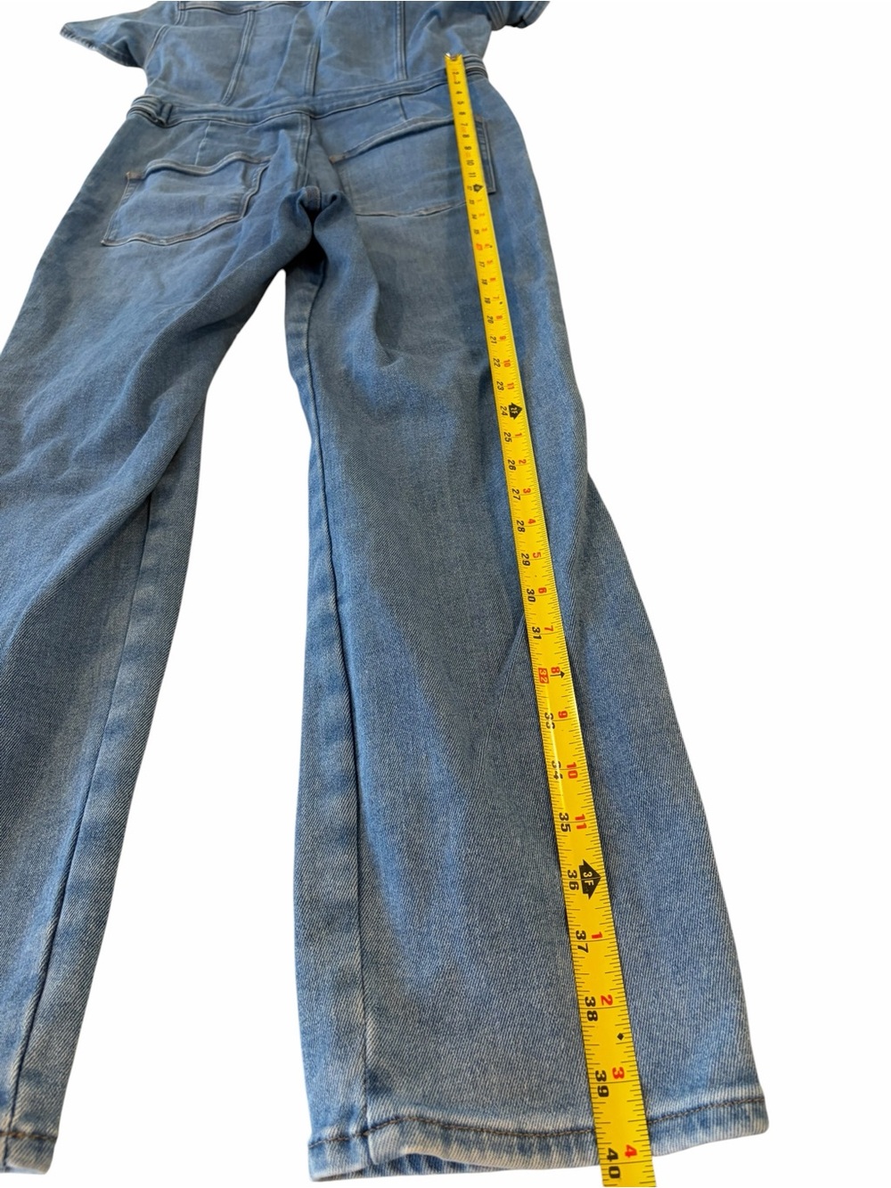 Good American Fit For Success Denim Jumpsuit Blue Stretch Size 3 Straight - Picture 3 of 7
